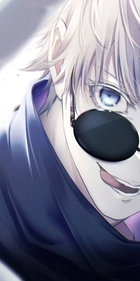 Phone wallpaper: Anime, Glasses, Blue Eyes, White Hair, Satoru Gojo, Jujutsu Kaisen free download