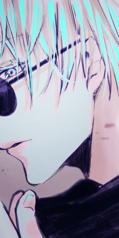 Phone wallpaper: Anime, Glasses, White Hair, Satoru Gojo, Jujutsu Kaisen free download