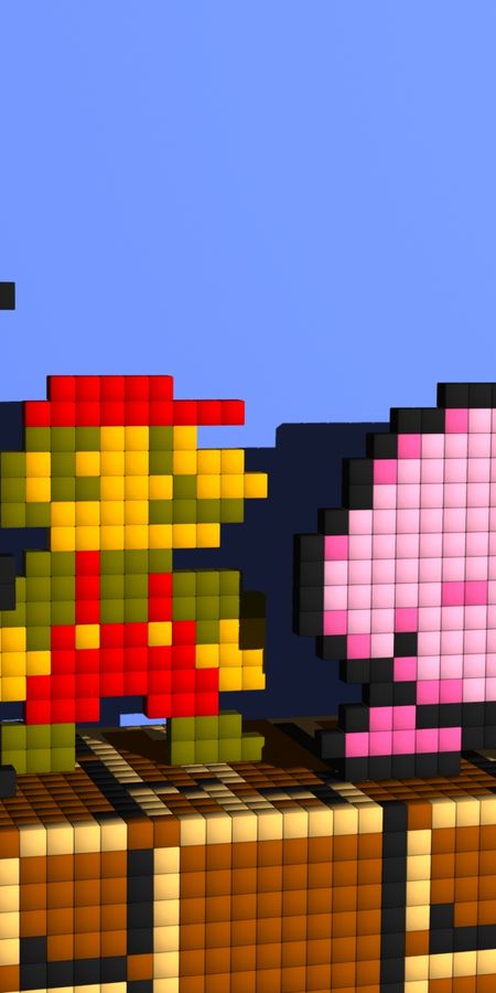 Phone wallpaper: Kirby, Brick, Nes, Mega Man, 8 Bit, Mario, Mage, Collage, Final Fantasy, Video Game free download