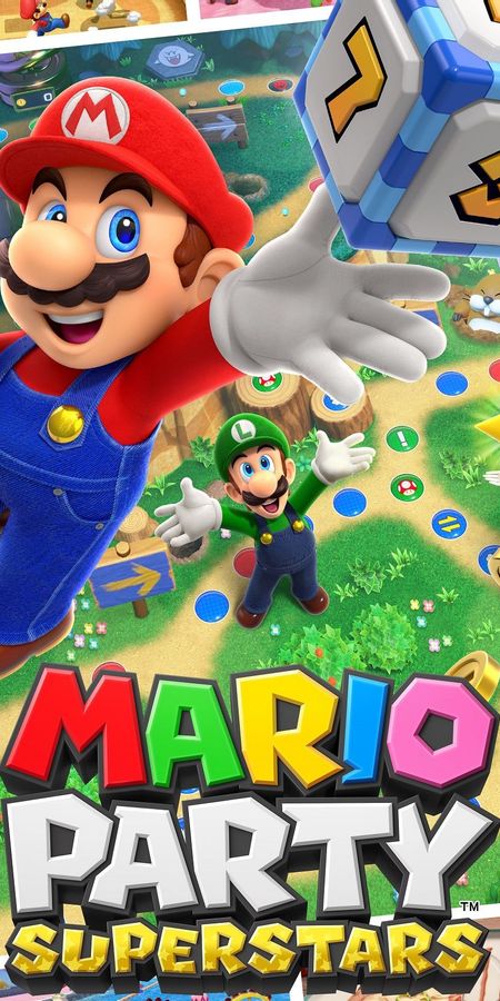 Phone wallpaper: Mario, Video Game, Princess Peach, Luigi, Mario Party Superstars free download