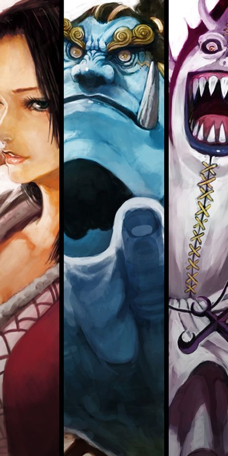 Phone wallpaper: Anime, One Piece, Gekko Moriah, Donquixote Doflamingo, Boa Hancock, Jinbe (One Piece), Bartholomew Kuma, Dracule Mihawk, Crocodile (One Piece), Shichibukai (One Piece) free download