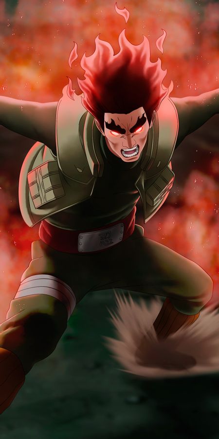 Phone wallpaper: Anime, Naruto, Might Guy free download