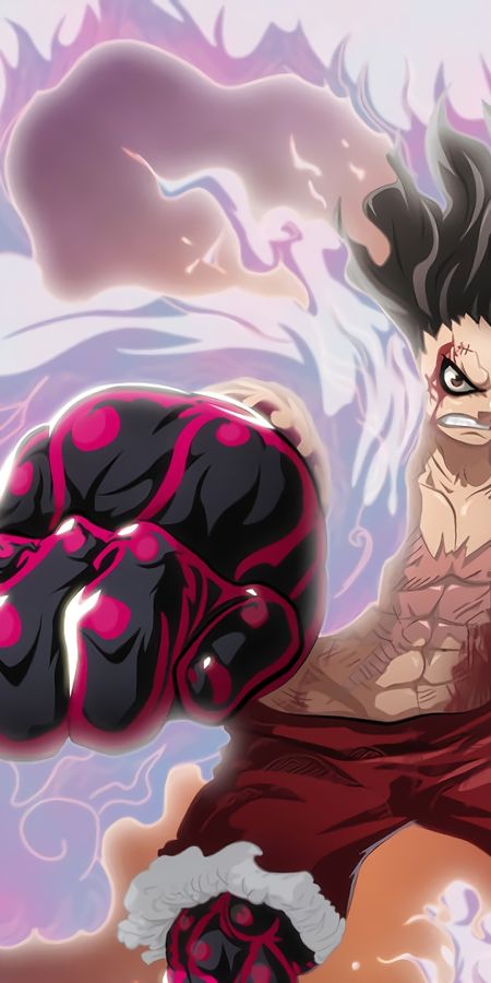 Phone wallpaper: Anime, Angry, One Piece, Monkey D Luffy, Gear Fourth free download